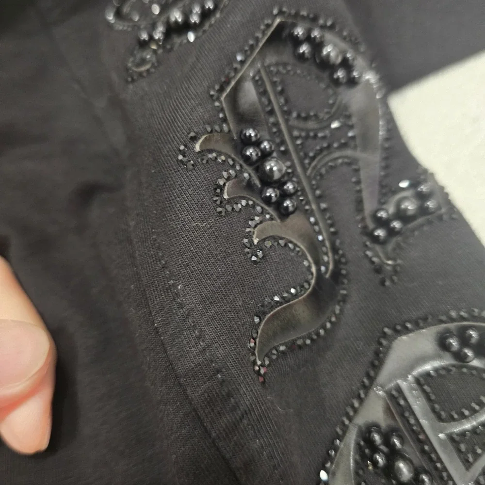 Giuseppe Zanotti Asymmetric Zip Biker Hoodie Jacket |‎ Size 40 S | Beaded...